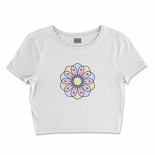 Bona Basics, Koszulka damska z nadrukiem cyfrowym,%100 bawełna, biała, casualowa, topy damskie, rozmiar: XL, biały, XL Krótki