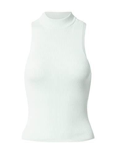Urban Classics Women's Ladies Short Rib Knit Turtleneck Top T-Shirt, lightmint, L, miętowy, L