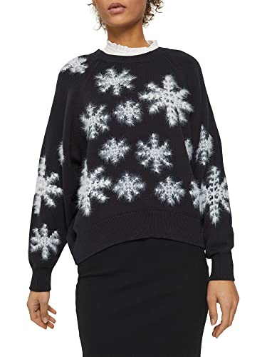 edc by ESPRIT Sweter damski, 001/Black, XL