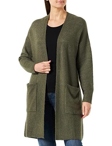 camel active Damski kardigan z dzianiny z zawartością wełny, oliwkowy, L