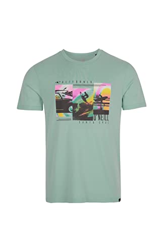 O'Neill Męski T-shirt z krótkimi rękawami, Bays podkoszulek, 16015 Aquifer, XL/XXL (opakowanie 4 szt.)