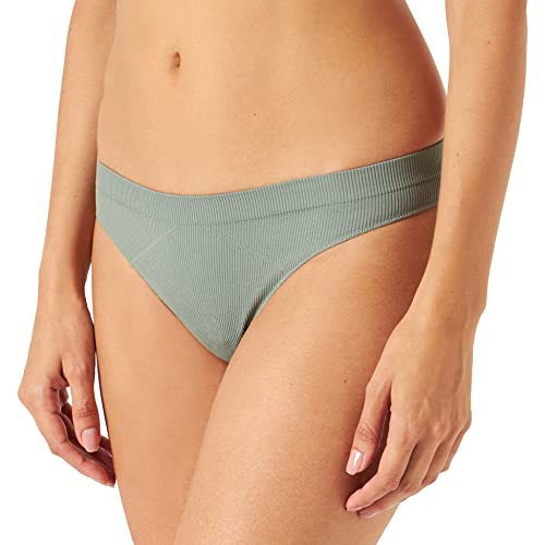 Women'secret Stringi Sznurek Żółte Majtki, Kakaki, Jasne, Regularne Damskie, Jasne Kaki, XL