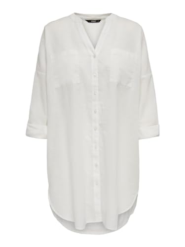 ONLY Koszulka damska ONLAPELDOORN SOLID z dekoltem w serek L/S NOOS Bluza, Cloud Dancer, S/M, Cloud Dancer, S-M