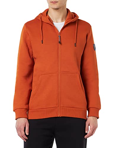 Dolomite Męska kurtka z kapturem z logo, Sunset Brown, S, Brązowy zachód słońca, S