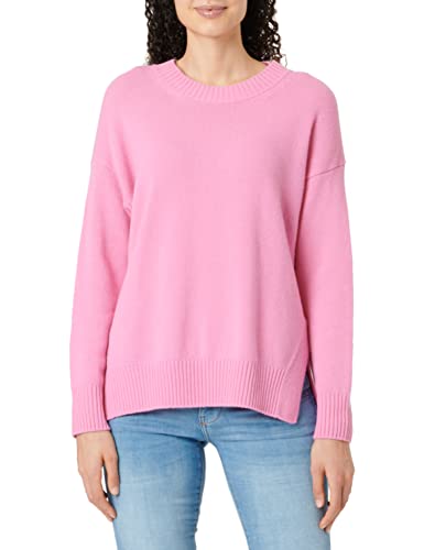 United Colors of Benetton Damski sweter z długim rękawem z okrągłym dekoltem, Różowy 011, M