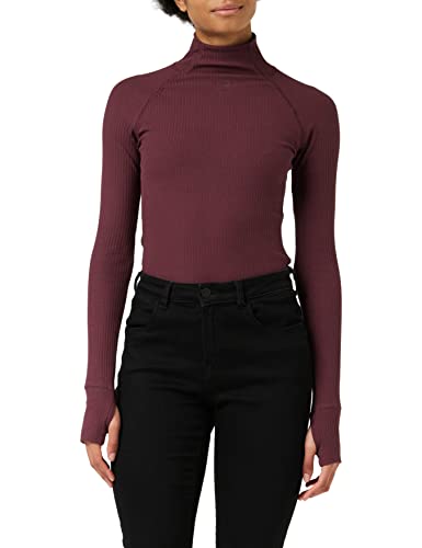 G-STAR RAW Damska koszulka Rib Mock Slim, Fioletowy (Winnica D107-d303), XS