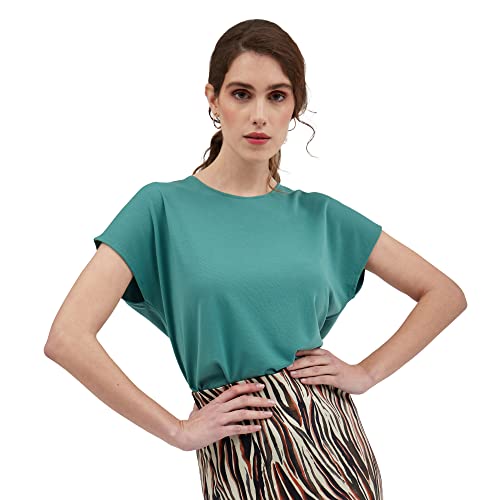 Sepiia Damska koszula Camiseta Kimono Verde Clorofila, miętowa zieleń, S