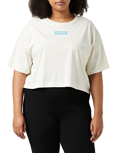 Wrangler Koszulka damska Boxy Tee, kość słoniowa, M