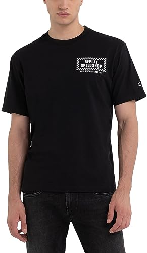 Replay T-shirt męski, Black 098, 3XL