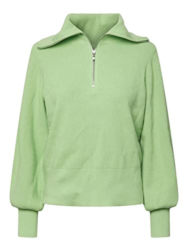 YAS Yasdeli Ls Zip Knit S. Noos sweter damski, Summer Green, S