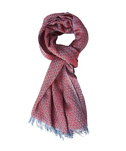 Joe Browns Męski, dwukolorowy szalik Raw Edge, czerwony/niebieski, jeden rozmiar, Czerwony/niebieski, Rozmiar uniwersalny