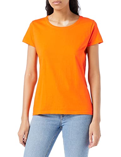 Fruit of the Loom T-shirt damski, pomarańczowy, S (Producent rozmiar: 10)