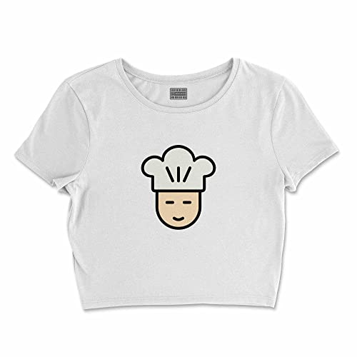 Bona Basics, Damski T-shirt basic, z nadrukiem cyfrowym, 100 bawełny, biały, swobodny, damski top, rozmiar: L, biały, L Krótki