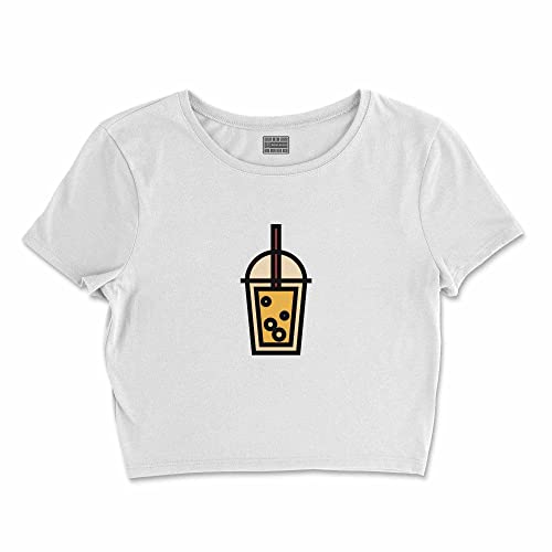 Bona Basics, Damski T-shirt basic, z nadrukiem cyfrowym, 100 bawełny, biały, swobodny, damski top, rozmiar: M, biały, M