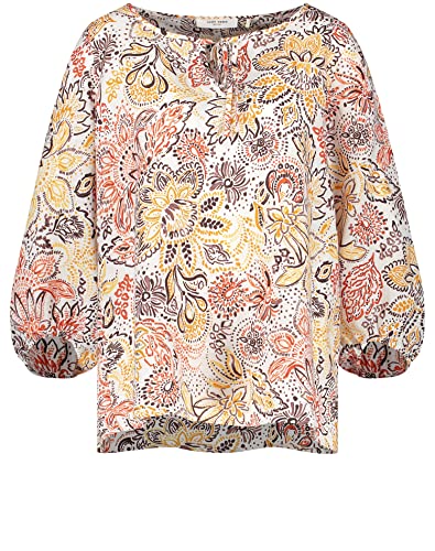 GERRY WEBER Edition Damska 660041-66434 bluzka, ecru/biały/czerwony/pomarańczowy, 38