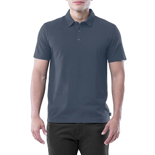 Lee Męska koszulka polo z krótkim rękawem, miękka sprana bawełna, niebieski (Patriot Blue), 42/44