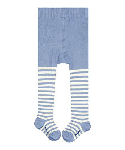 FALKE Uniseks - niemowlęta Rajstopy Stripe B TI Zrównoważona Bawełna grube z wzorem 1 Para, Niebieski (Crystal Blue 6290), 74-80 (6-12 miesiące)