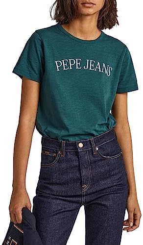 Pepe Jeans Koszulka damska VIO, Zielony (Regent Green), L