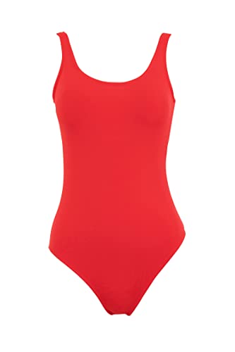 DeFacto Damski strój kąpielowy, regularny krój, tankini, bikini, damski kostium kąpielowy, kostium kąpielowy dla kobiet, czerwony, S