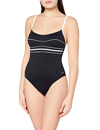 Jednoczęściowy kostium kąpielowy damski High Pressure, czarny/biały, 40