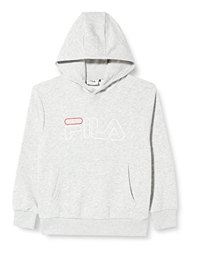 FILA Chłopięca bluza z kapturem, jasnoszary melanż, 146/152, jasnoszary melanżowy, 146-152