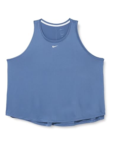 Nike Damska kamizelka W Nk One Df Std Tank Plus Vest, Blue/White, XXL