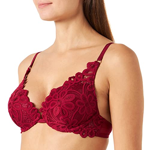 Billet Doux Damski biustonosz z fiszbinami, Rumba Red, 70B