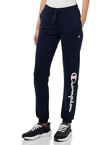 Champion Legacy American Classics W-Maxi-Logo Light Stretch Fleece Rib Cuff damskie spodnie dresowe, Granatowy, S