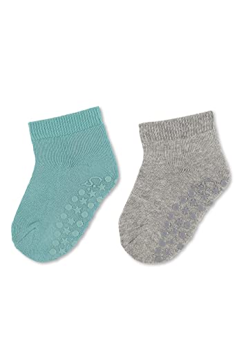 Sterntaler Unisex skarpetki dziecięce ABS, dwupak, uniwersalne, krótkie skarpety dziecięce, jasnozielony, 26 EU