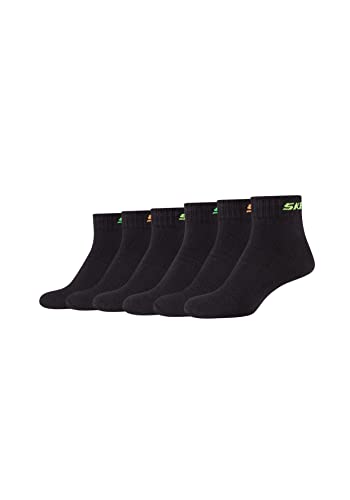 Skechers SK42025000 - chłopięce skarpety z siateczki, 6 par, kolor czarny, rozmiar 27/30, czarny, 27