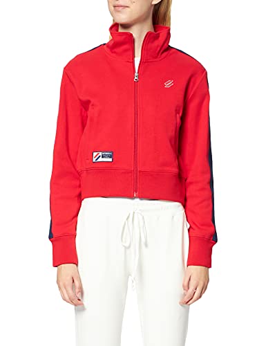 Superdry Code Track damska kurtka kardigan sweter, Risk Red, L