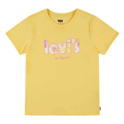 Levi's Kids Girl's LVG różowy krawat DYE plakat logo T 4EH701 koszulka SS, Snapdragon, 14 lat, Snapdragon, 14 lat