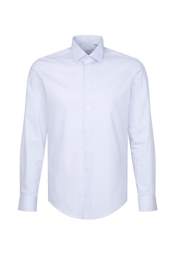 Seidensticker Męska koszula slim fit z długim rękawem, jasnoniebieski, 43