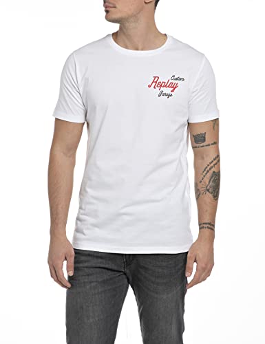 Replay Męski t-shirt M6568B.000.2660, 1 biały, M