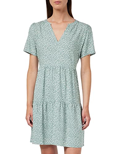 ONLY Onlzally Life S/S Thea Dress Noos Ptm sukienka damska, Chinois Green/Aop:white Leafs, XS