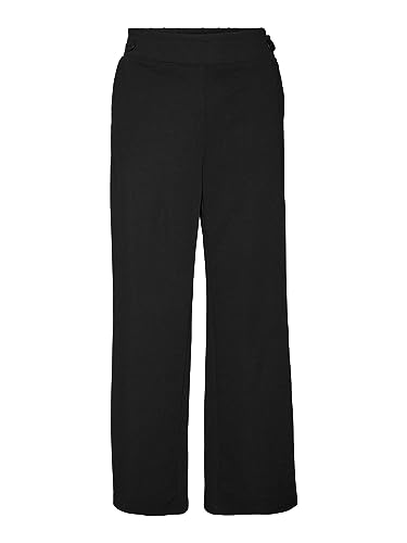 Bestseller A/S Damskie spodnie VMLIVANAYA HR Wide Pant NOOS, czarne, S/32, Schwarz, S x 32L