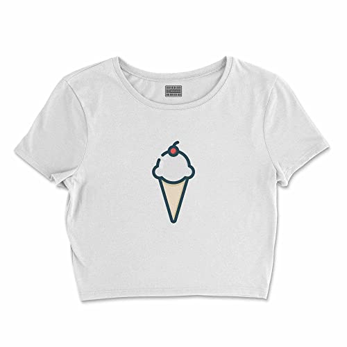 Bona Basics, Damski T-shirt basic, z nadrukiem cyfrowym, 100 bawełny, biały, swobodny, damski top, rozmiar: S, biały, S