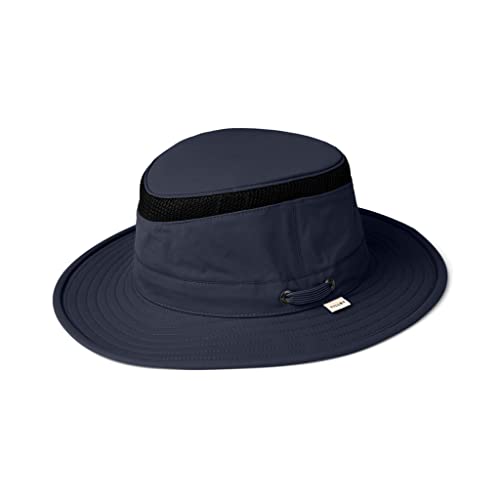 Tilley Unisex's Ltm5 Airflo średni rondo czapka przeciwsłoneczna z recyklingu, granatowa, 7,875