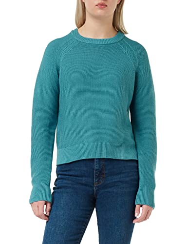 French Connection Damski sweter z długim rękawem Lily Mozart sweter z okrągłym dekoltem, niebieski mozaikowy, L, błękitna mozaika, L