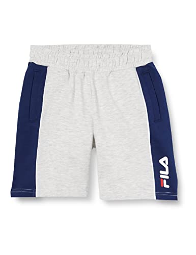 FILA Chłopięce szorty Crotone, Light Grey Melange-medieval Blue, 86-92