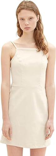 TOM TAILOR Denim Damska sukienka dżinsowa z ramiączkami spaghetti, 22569 – niewybielany Natural Bull Denim, XS