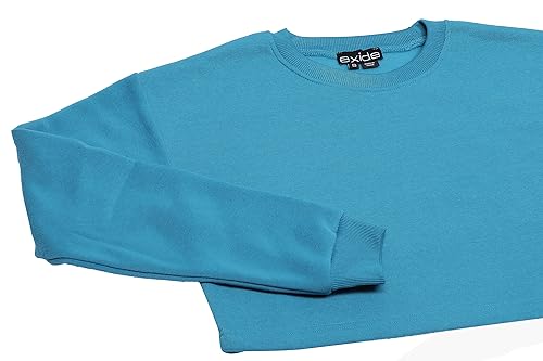Ucy Damska bluza z długim rękawem ze 100% poliestru, z okrągłym dekoltem, niebieska, rozmiar S, niebieski, S