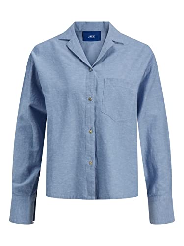 JJXX koszula damska JXEva Comfort Fit lniana, Cashmere Blue, M