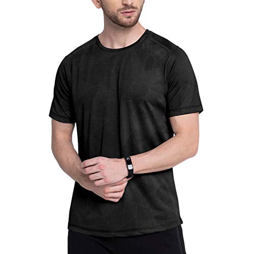 MEETWEE Męska koszulka sportowa, koszulka funkcyjna, z krótkim rękawem, oddychająca, z krótkim rękawem, sportowa koszulka męska, koszulka treningowa do biegania, joggingu, siłowni