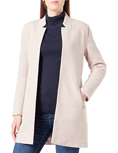 ONLY Damski płaszcz Onlsoho-Linea L/S Zip Coatigan Cc PNT, Beza/detal mokki: biały melanż, XL