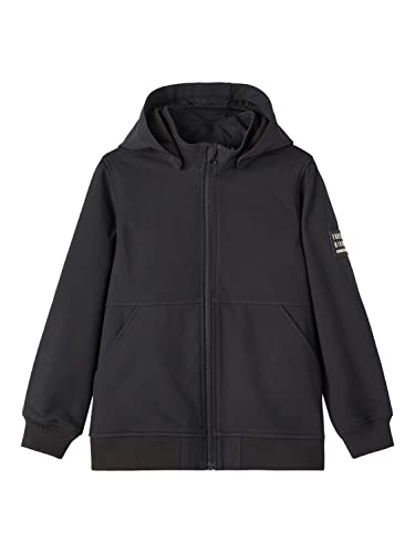 NAME IT Boy's NKMALFA kurtka Badge FO NOOS, czarna, 128, czarny, 128