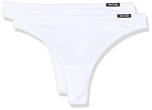 Skiny Damskie stringi dwupak, SKINY Advantage Cotton Women / 2652 Da. String D, biały, 36