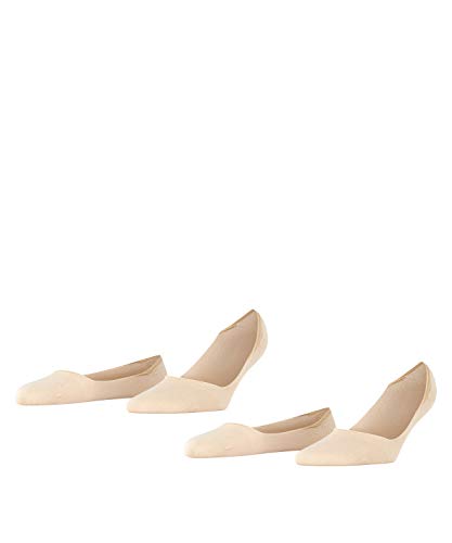 ESPRIT Kobiety Stopki Cotton Invisible 2-Pack W IN Bawełna niewidoczne jednokolorowe 2 Pak, Beżowy (Cream 4011), 35-38