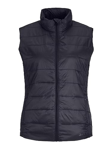 Jack & Jones Damska kamizelka puchowa ocieplacz na zamek błyskawiczny kołnierz bez rękawów płaszcz, Czarny, XS