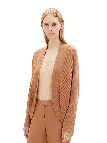 TOM TAILOR Damski kardigan Basic Cardigan z dzianiny, 32399-różowy melanż mahogany, XXS